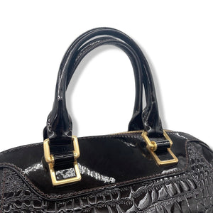 Brangio Italy Collections Handbag Black Misty 100% Genuine  Leather Handbags Made in Italy