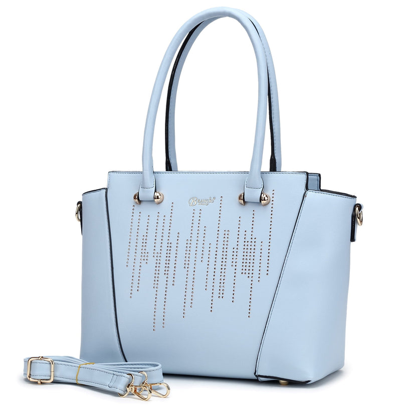 Brangio Italy Collections Handbag Blue BI Rainy Night Vegan Purse [ITEM#JC7192] in Black, Blue, Purple, White, or Pink