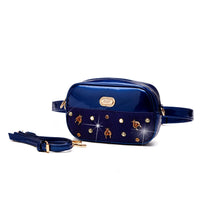 Brangio Italy Collections Handbag Blue BI Women's Honey Bee Fanny Waist Bag Pack in Red, Blue, Black, Tan, or Pewter