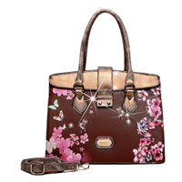 Brangio Italy Collections Handbag Brown BI Hummingbird Satchel in Pearl White, Black, Blue, Red, Brown, Burgundy, or Pewter