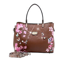 Brangio Italy Collections Handbag Brown BI Hummingbird Top Handle Bag in White, Red, Pewter, Black, Blue, Brown, or Burgundy