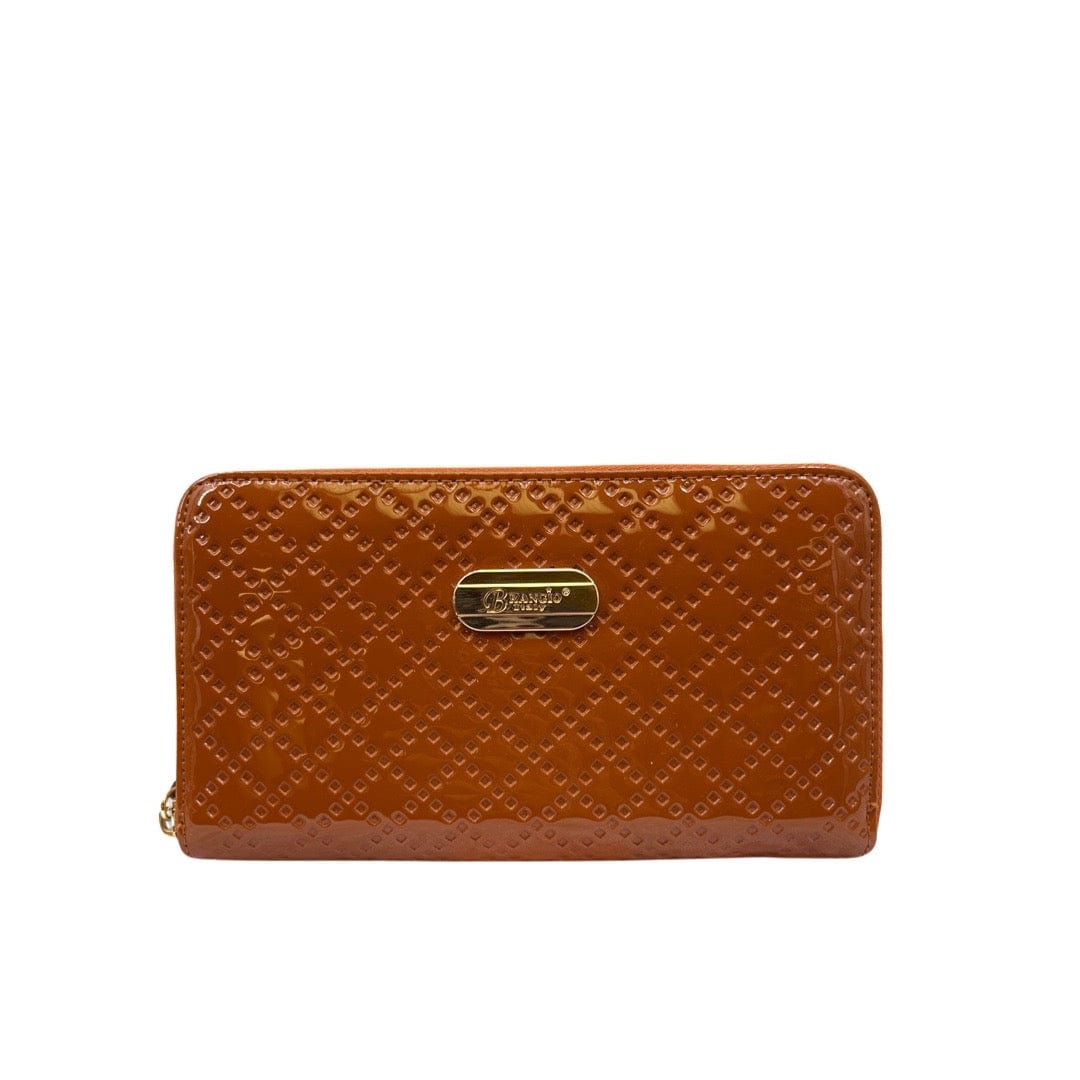 Brangio Italy Collections Handbag Brown BI Millionaire Gem Crystal Wristlet Wallet  (Wallet Only) in Brown or Black