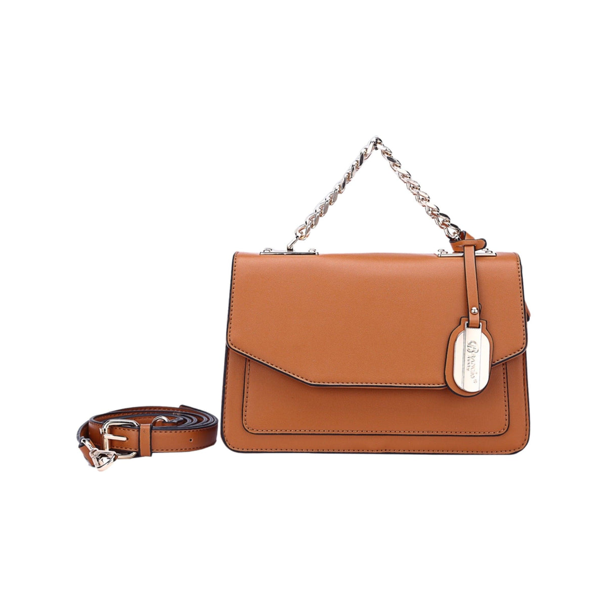 Brangio Italy Collections Handbag Brown Not Sorry Vegan Leather  Minimalist Fashion Purse[ITEM#:RI2373]