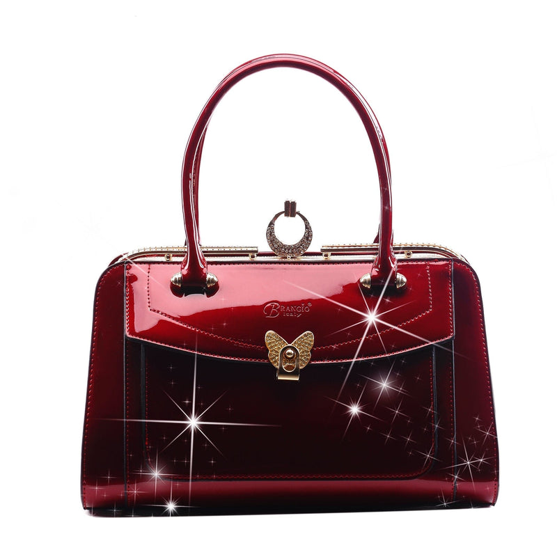 Brangio Italy Collections Handbag Burgundy BI Women's S'envoler Paris Purse in Burgundy or Black