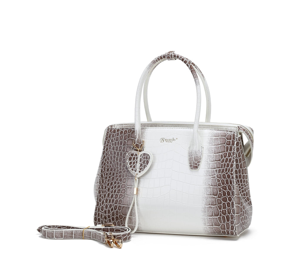 Brangio Italy Collections Handbag Croci Amor Classy Top Handle Bag in Black, Brown, Red, Green, or White | BI