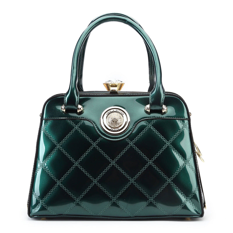 Brangio Italy Collections Handbag Dark Green Dreamworks Retro Vegan Leather Top Handle bag