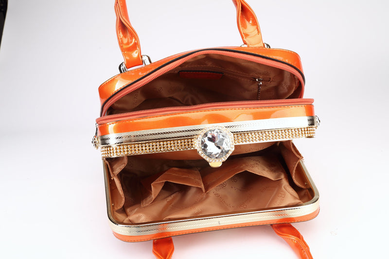 Brangio Italy Collections Handbag Dark Green Dreamworks Retro Vegan Leather Top Handle bag