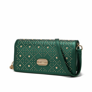 Brangio Italy Collections Handbag Green Bag Love Lightning Crossbody Satchel Clutch  | BI