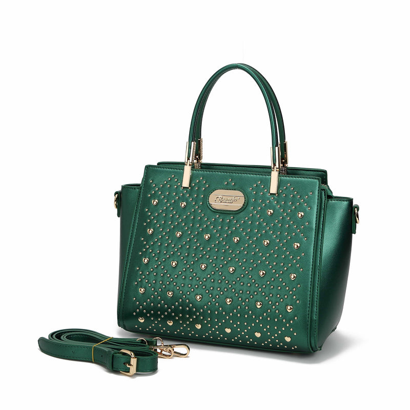 Brangio Italy Collections Handbag Green Love Lightning Top Handle Bag | BI