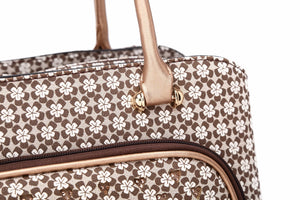 Brangio Italy Collections Handbag Ivory BI Diamond Moon Vegan Leather Crystal Travel Bag (Bag Only) - Colors Available