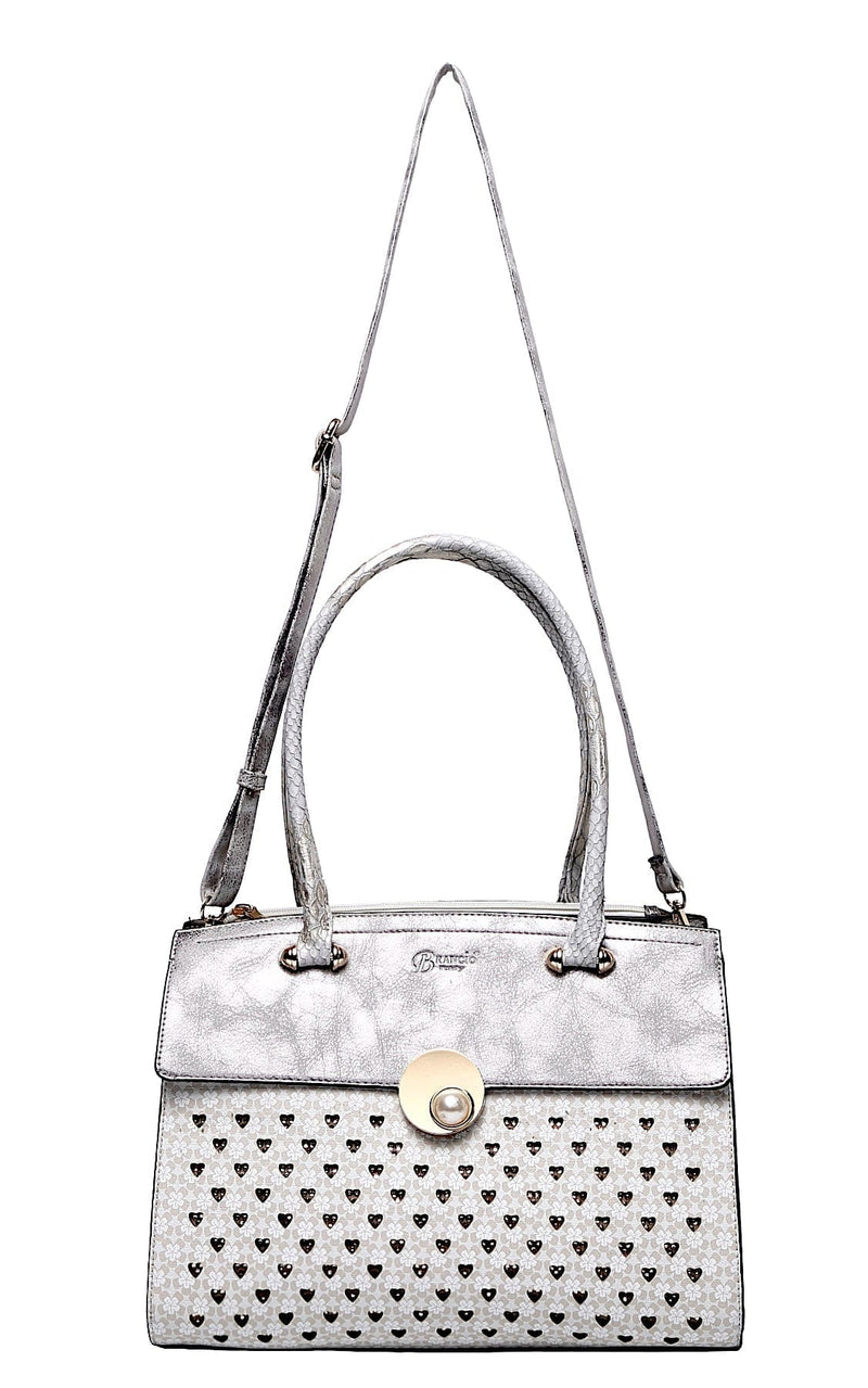 Brangio Italy Collections Handbag Ivory BI Twinkle Moon Women's Crystal Handbag in Ivory