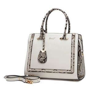 Brangio Italy Collections Handbag Ivory Dragon Queen Elegant Top Handle Bag