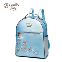 Brangio Italy Collections Handbag Light Blue BI Twinkle Cosmos Women's Floral  Backpack in Pink, Lt Gold, Pewter, Black, or Lt Blue