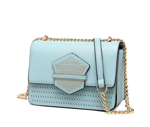 Brangio Italy Collections Handbag Light Blue BI Women's Chic Lover Handmade Crossbody Evening Bag in Gold, Pink, L. Blue, or Black