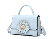 Brangio Italy Collections Handbag Light Blue Vegan Leather Sunshine Crossbody Handbag