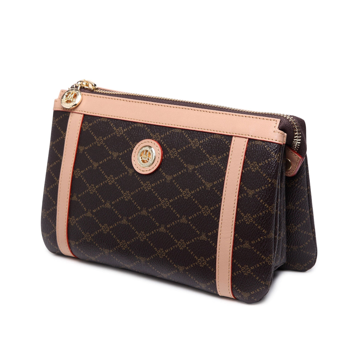 Brangio Italy Collections Handbag MISTY USA Signature Collection Women's Brown Wristlet & Crossbody in Brown