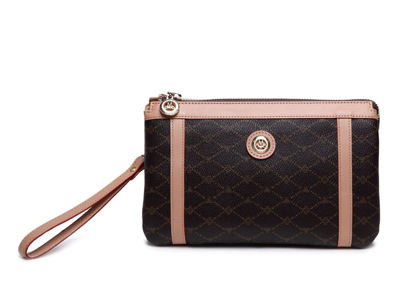 Brangio Italy Collections Handbag MISTY USA Signature Collection Women's Brown Wristlet & Crossbody in Brown