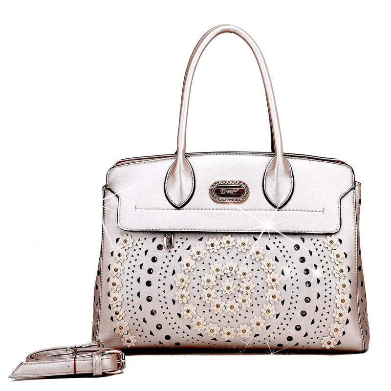 Brangio Italy Collections Handbag Pearl White BI Rosè Celestial Star Women's Handbag in Pink, Orange, Gold, Pewter, Black, or White