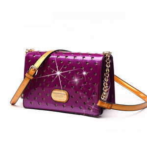 Brangio Italy Collections Handbag Purple BI Starz Art Retro Women's Crossbody Clutch - Colors Available