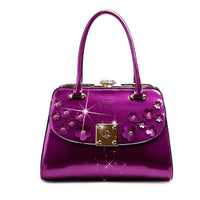 Brangio Italy Collections Handbag Purple BI Women's Floral Sparx Designer Crystal Handbag in Pink, Black, Blue, Purple, or Bronze