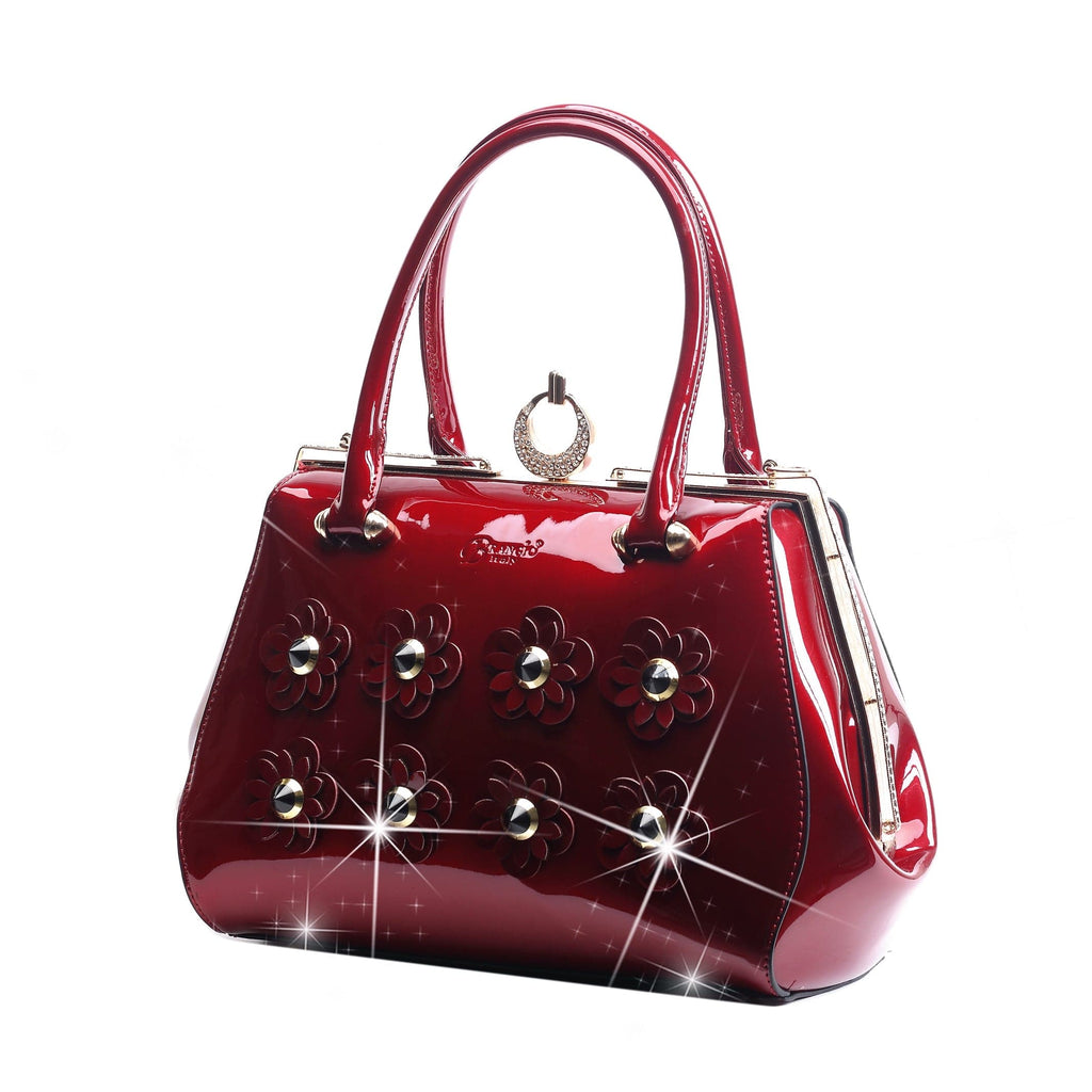 Brangio Italy Collections Handbag Red BI Women's Gemini Sunshine Purse in Pink, Red, Black, Light Blue, or Ivory
