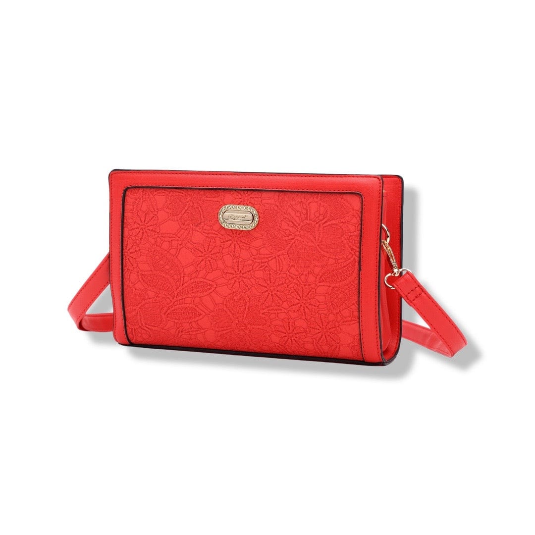 Brangio Italy Collections Handbag Red Blossoming Lovely Floral Crossbody Bag - Colors Available | BI