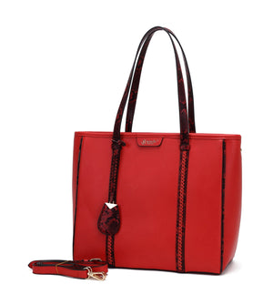 Brangio Italy Collections Handbag Red Dragon Gem Elegant Tote Bag