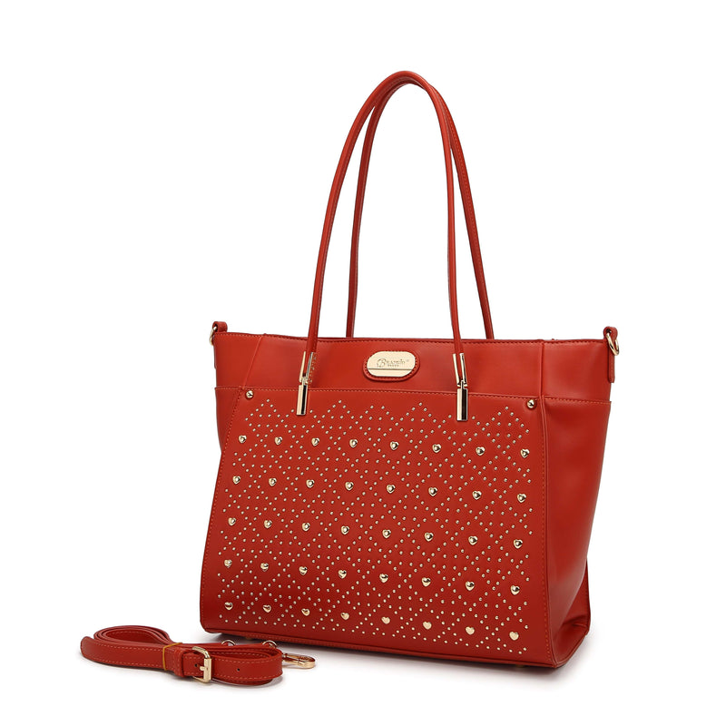 Brangio Italy Collections Handbag Red Love Lightning Tote Bag | BI