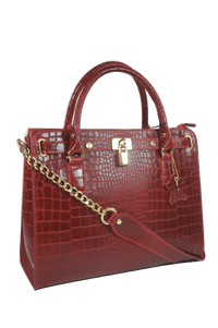 Brangio Italy Collections Handbag Red Misty U.S.A. Women's 100% Genuine Cowhide Leather Purse Made In Italy in Pewter