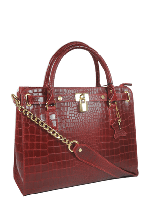 Brangio Italy Collections Handbag Red Misty U.S.A. Women's 100% Genuine Cowhide Leather Purse Made In Italy in Pewter