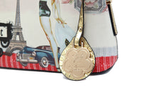 Brangio Italy Collections Handbag Retro Rebel Satchel Graphic Crossbody