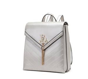 Brangio Italy Collections Handbag Silver Blissful Radiance Multi-Pocket Backpack