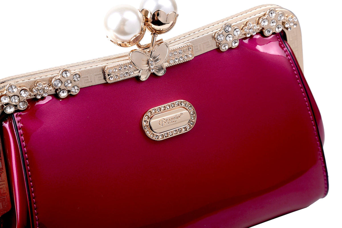 Brangio Italy Collections Handbag Starry Ocean Blossom Stains & Damage Resistant Womens Crossbody Clutch