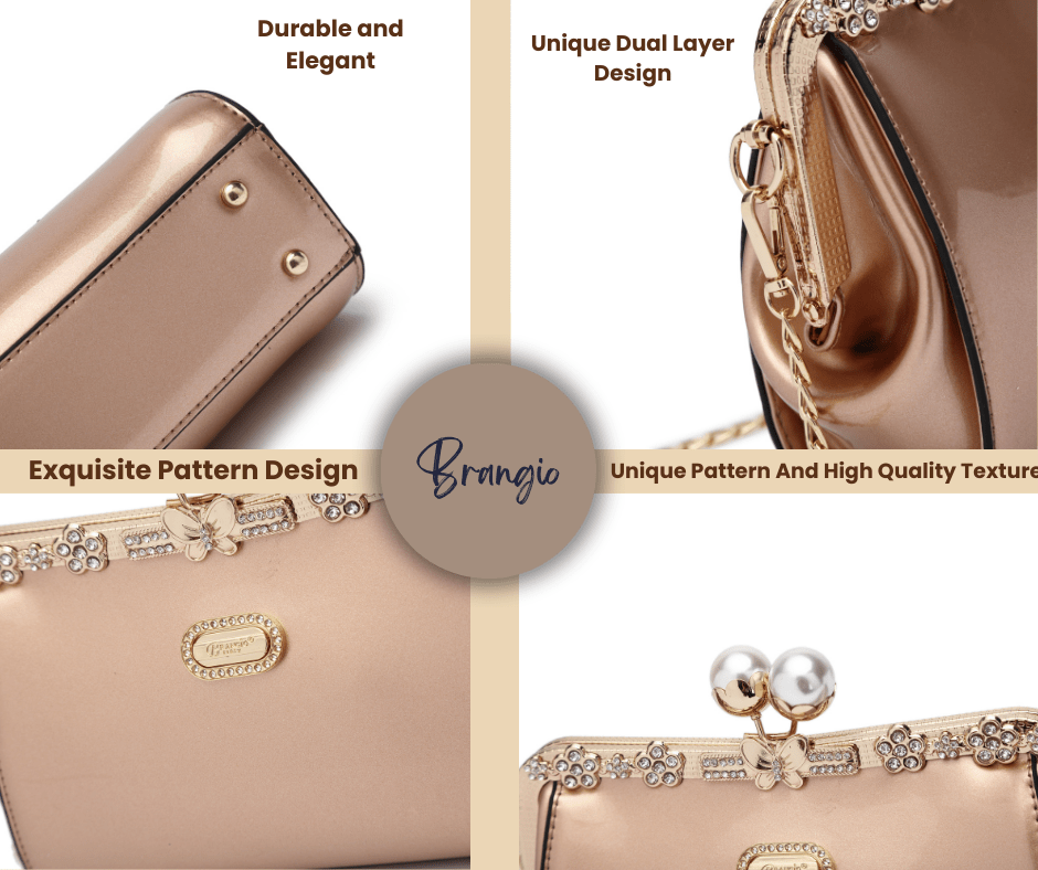 Brangio Italy Collections Handbag Starry Ocean Blossom Stains & Damage Resistant Womens Crossbody Clutch