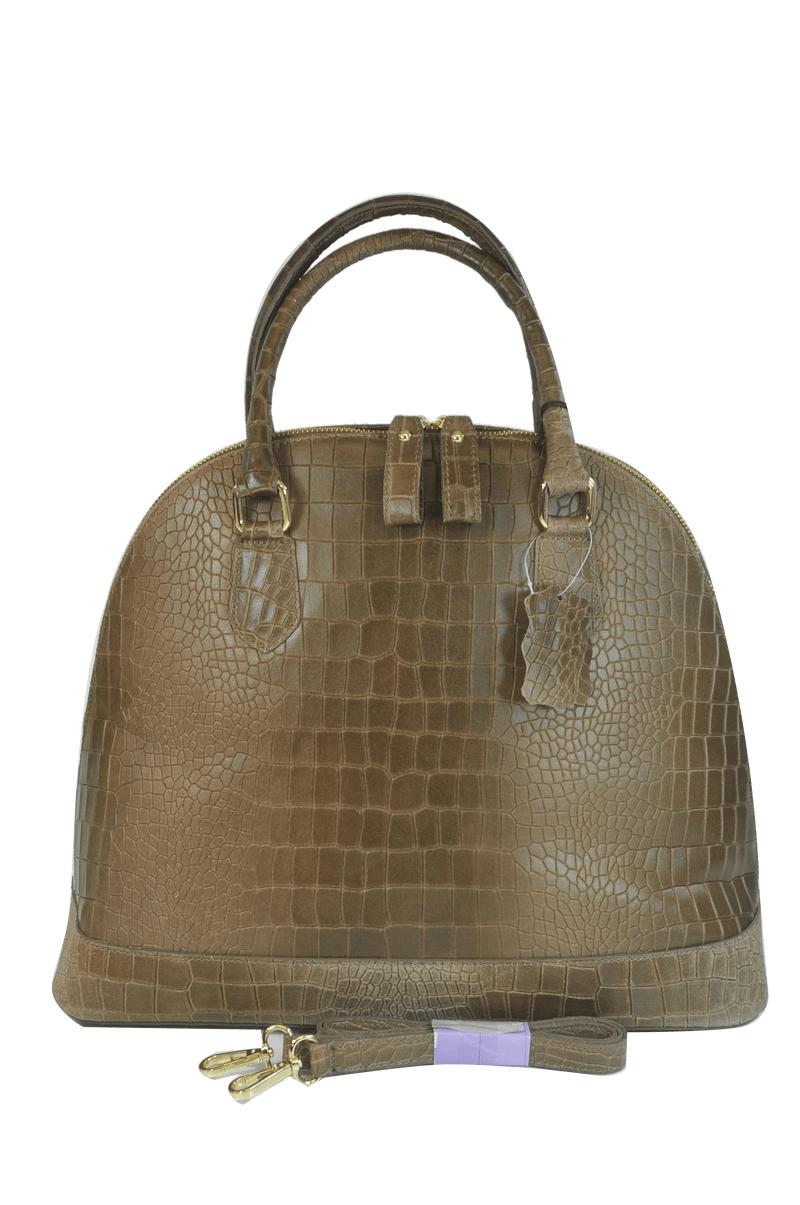 Brangio Italy Collections Handbag Tan Misty U.S.A. Women's 100% Genuine Cowhide Leather Satchel Crossbody in Navy