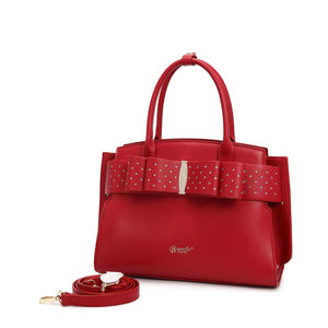 Brangio Italy Collections Handbags Red Ribbon Festive Top Handle Satchel with Rhinestones - Colors Available | BI