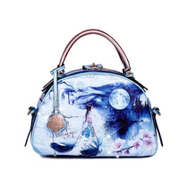 Brangio Italy Collections Luggage Blue Fairy Tale Women Handbag with Shoulder Strap