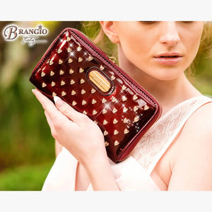 Brangio Italy Collections Wallet BI Starz Art Women's Wallet iPhone Carrier in Burgundy, Black, Bronze, Purple, & More