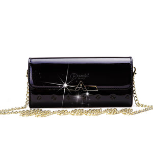 Brangio Italy Collections Wallet Black BI Meteor Clutch Crossbody in Rose Gold, Blue, Black, Burgundy, Bronze, or Purple