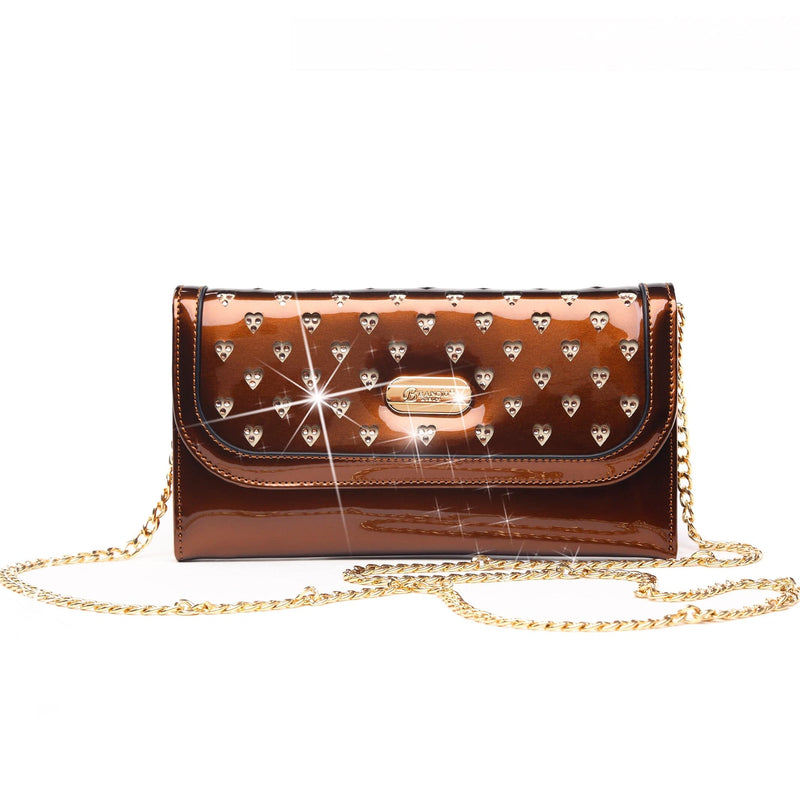 Brangio Italy Collections Wallet Bronze BI Starz Art Retro Multipocket Mini Clutch Crossbody Bag - Colors Available