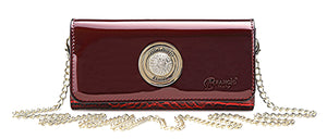 Brangio Italy Collections Wallet KWC8828-BG Crystal Moon Stunning Vegan Leather clutch Wallets