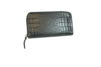 Brangio Italy Collections Wallet Misty U.S.A. Women's Pewter Croc Wallet