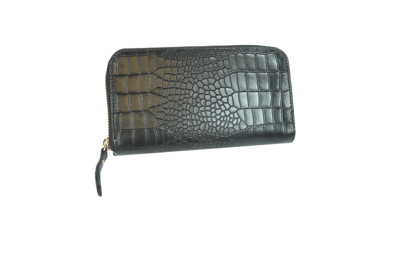 Brangio Italy Collections Wallet Misty U.S.A. Women's Pewter Croc Wallet