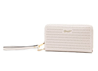 Brangio Italy Collections Wallet Pearl White BI Jet Set Handmade Wristlet Wallet in L. Blue, Black, Gold, Pink, or Pearl White