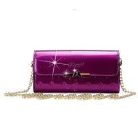 Brangio Italy Collections Wallet Purple BI Meteor Clutch Crossbody in Rose Gold, Blue, Black, Burgundy, Bronze, or Purple