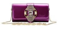 Brangio Italy Collections Wallet Purple BI Queen's Crown Women's Crossbody Wallet in Black, Bronze, Ivory, Pewter, or Red