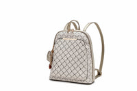 Brangio Italy Collections Women's Backpack Ivory Ruby Work Crystal Stud Travel Backpack |BI