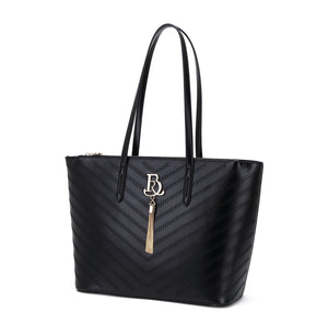 Brangio Italy Collections Women's Handbag Black Blissful Radiance Elegant Tote Handbag |BI