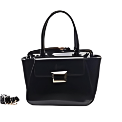 Brangio Italy Collections Women's Handbag Black Facile Florence Minimalist Fashion Purse  |BI