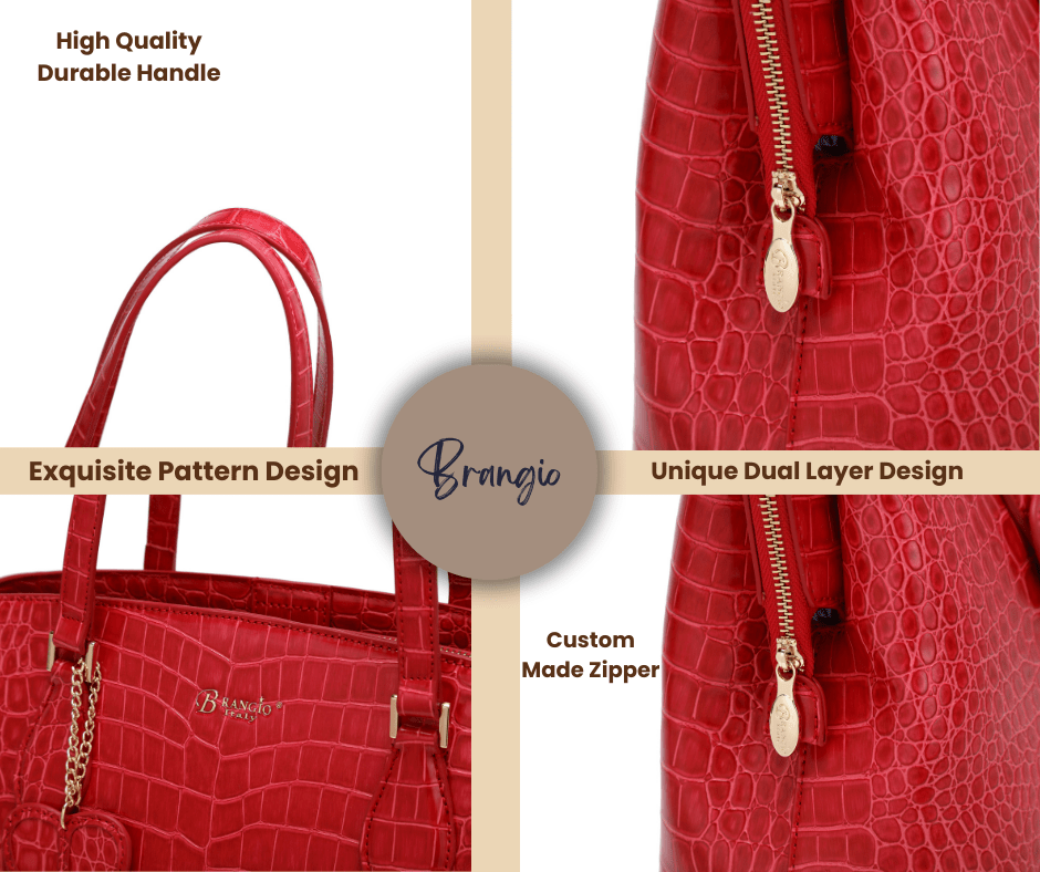 Brangio Italy Collections Women's Handbag Croci Curve Diva Tote Bag |BI